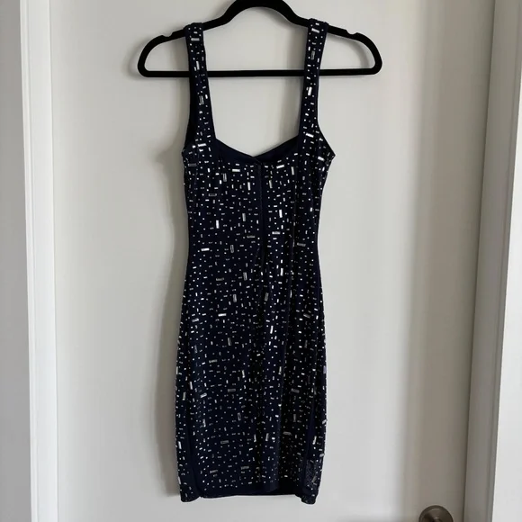 Windsor Rhinestone Mesh Bodycon Mini Dress - Picture 7 of 7